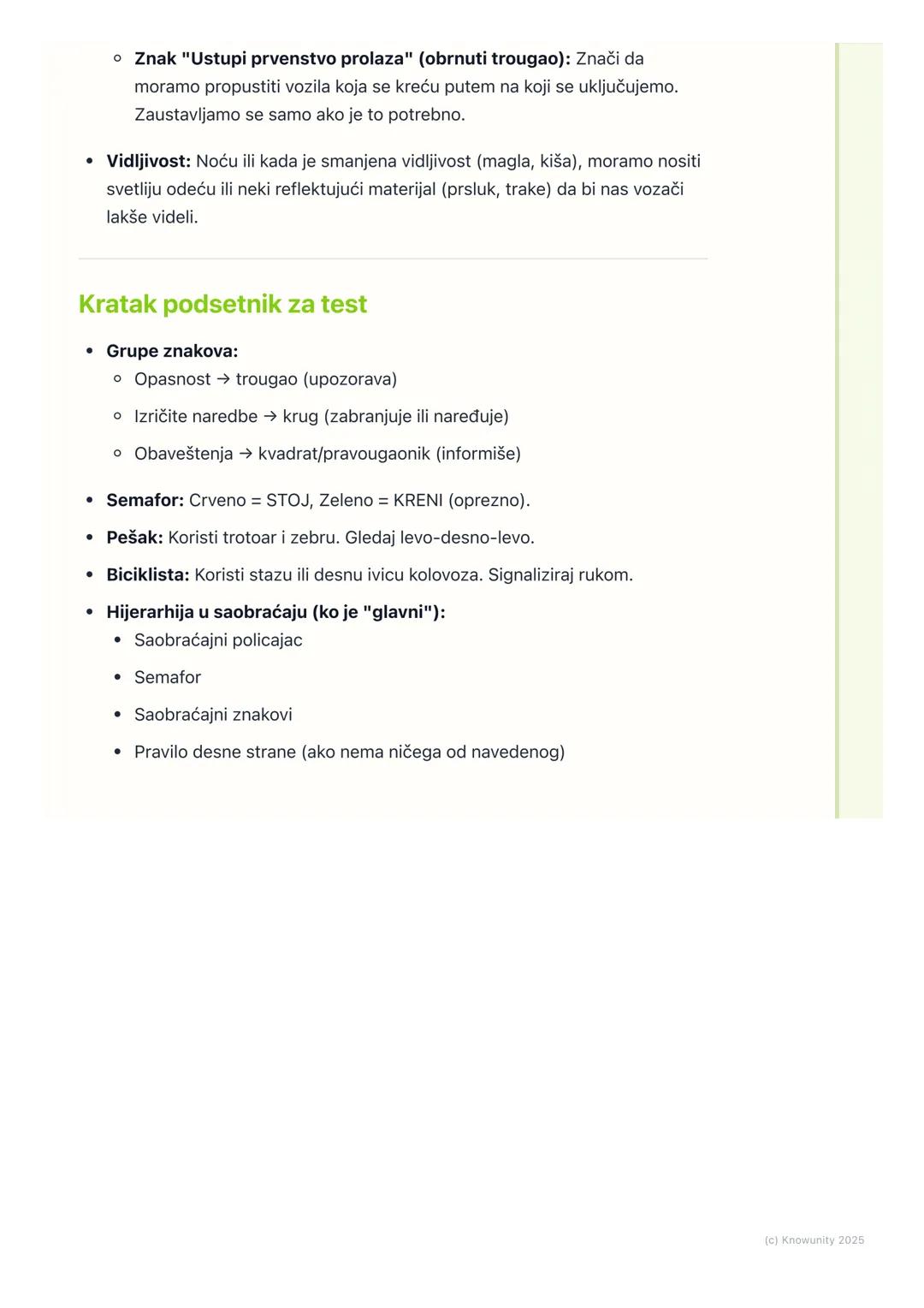 # Saobraćajni znaci i pravila

Uvod u saobraćajne znake i pravila

Saobraćajni znaci i pravila su jako važni da bismo svi bili bezbedni na u