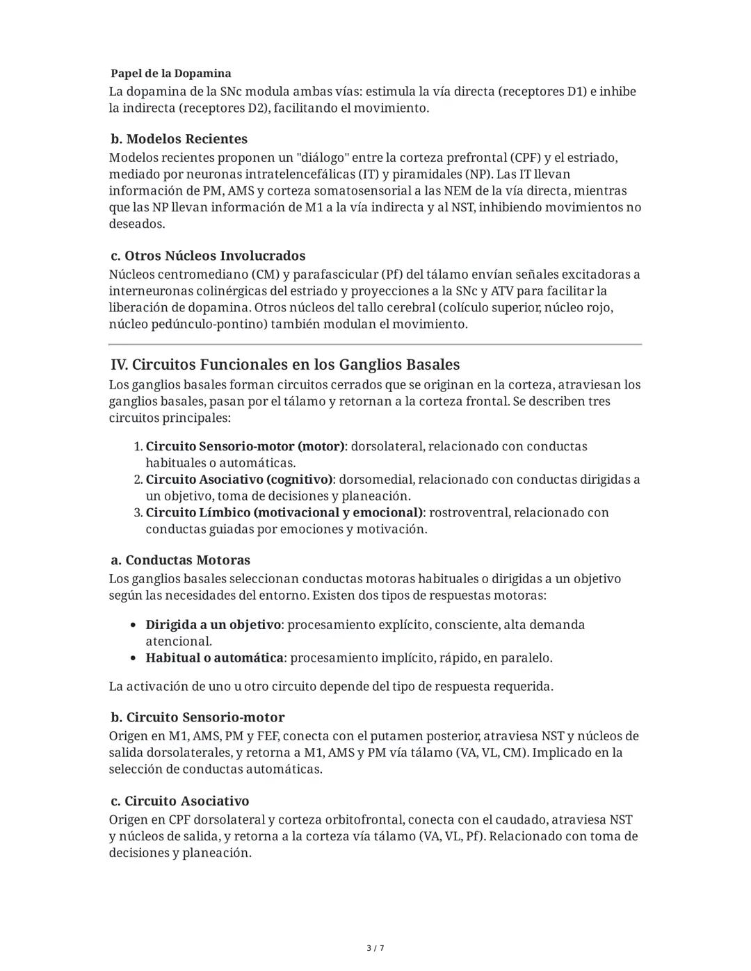 Ganglios Basales y Conducta: Revisión Integral
Introducción
Históricamente, la función de los ganglios basales ha sido motivo de debate y es