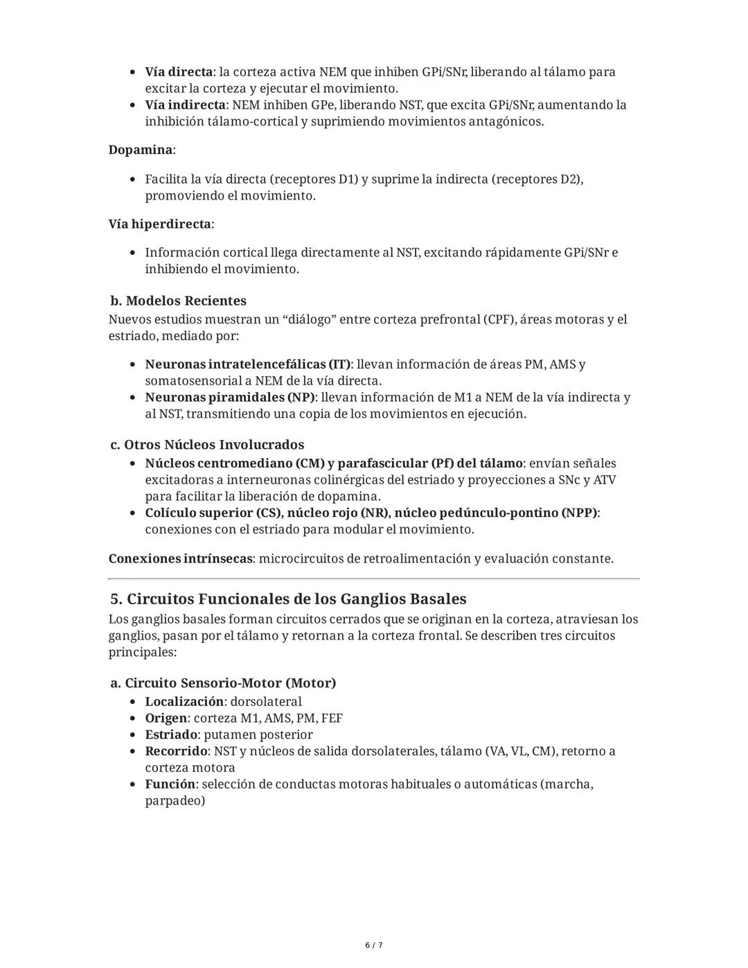 Ganglios Basales y Conducta: Revisión Integral
Introducción
Históricamente, la función de los ganglios basales ha sido motivo de debate y es