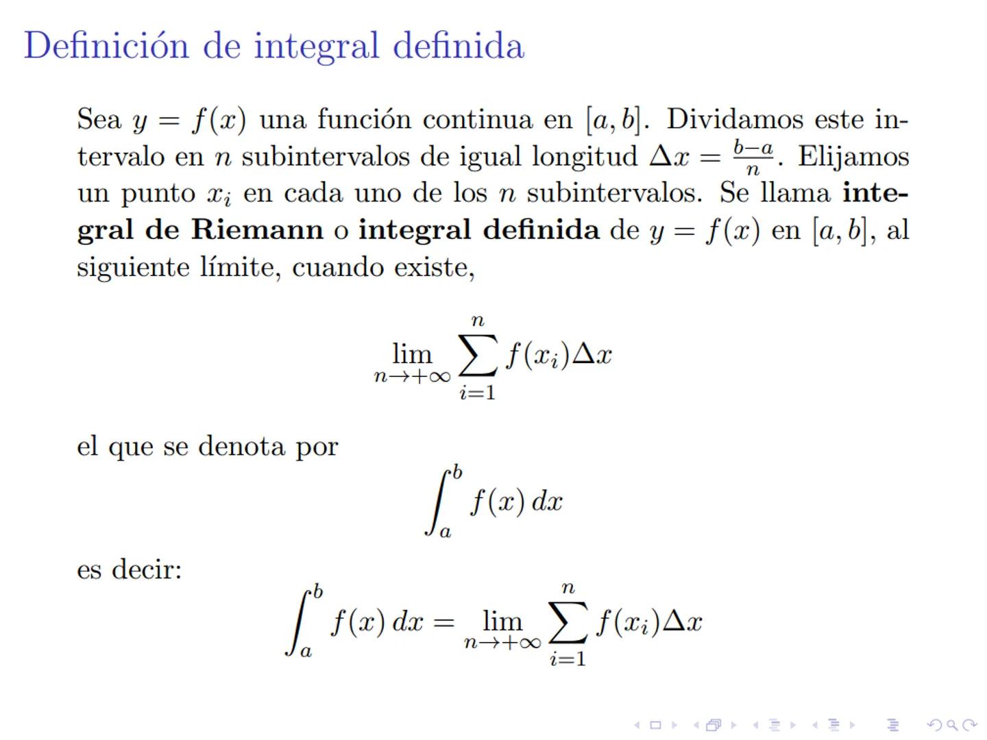 Cálculo II
Mauricio Vargas
Ingeniería Comercial
Universidad de Talca
Semana 18 de agosto 2025 Definición de integral definida

Sea y = f(x) 