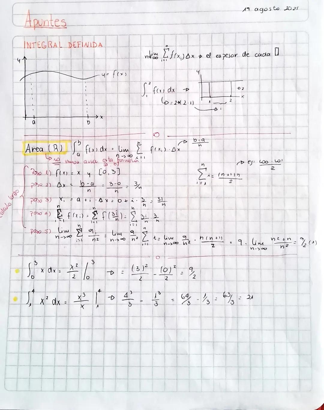 Cálculo II
Mauricio Vargas
Ingeniería Comercial
Universidad de Talca
Semana 18 de agosto 2025 Definición de integral definida

Sea y = f(x) 