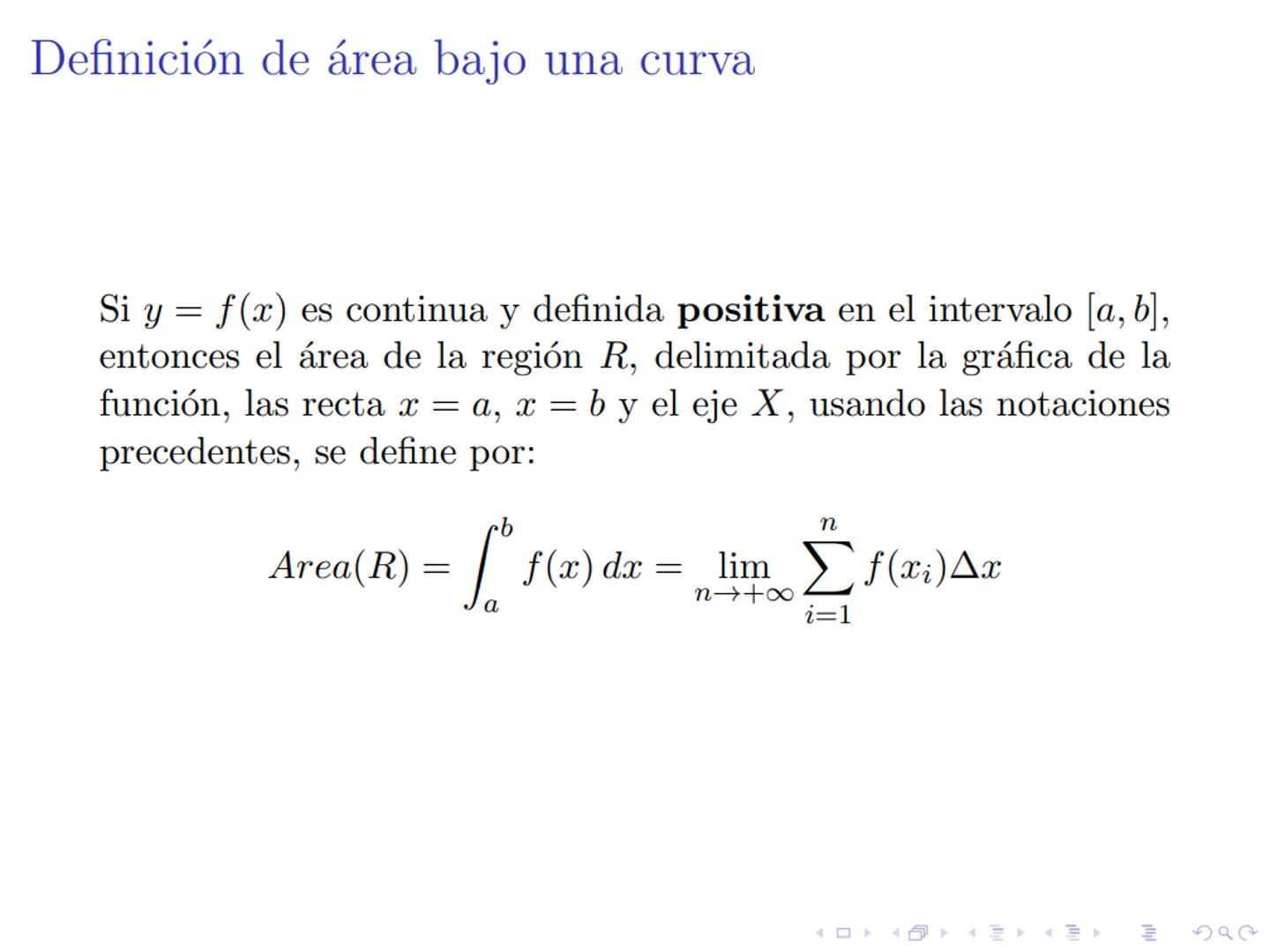 Cálculo II
Mauricio Vargas
Ingeniería Comercial
Universidad de Talca
Semana 18 de agosto 2025 Definición de integral definida

Sea y = f(x) 