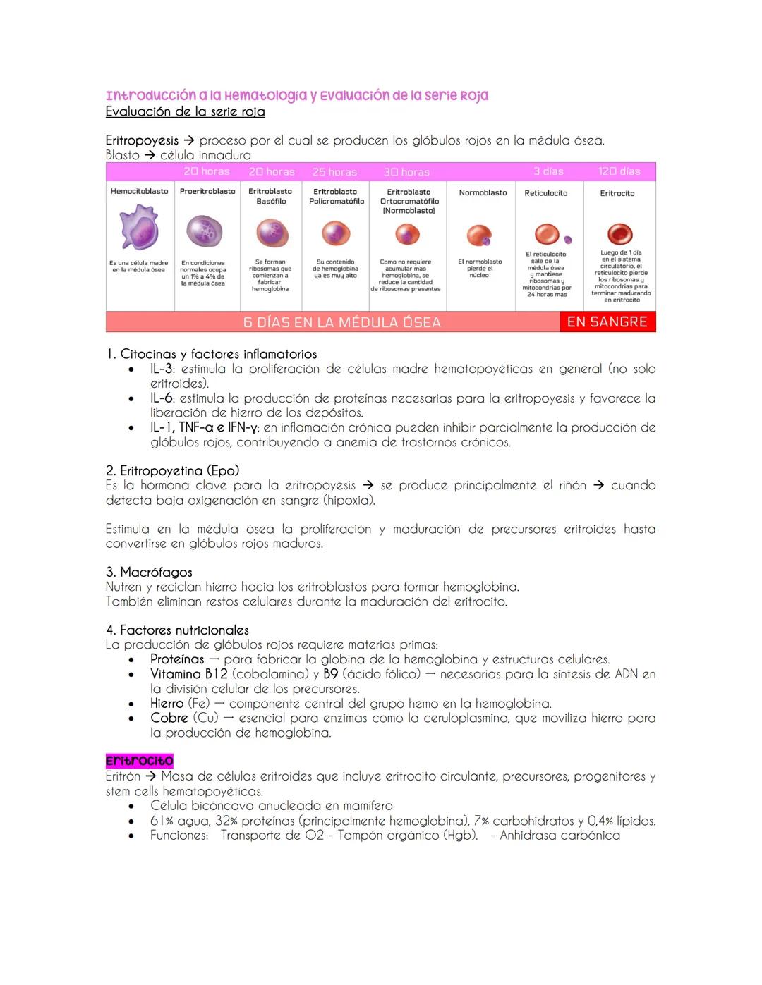 Introducción a la hematología y evaluación de la serie roja