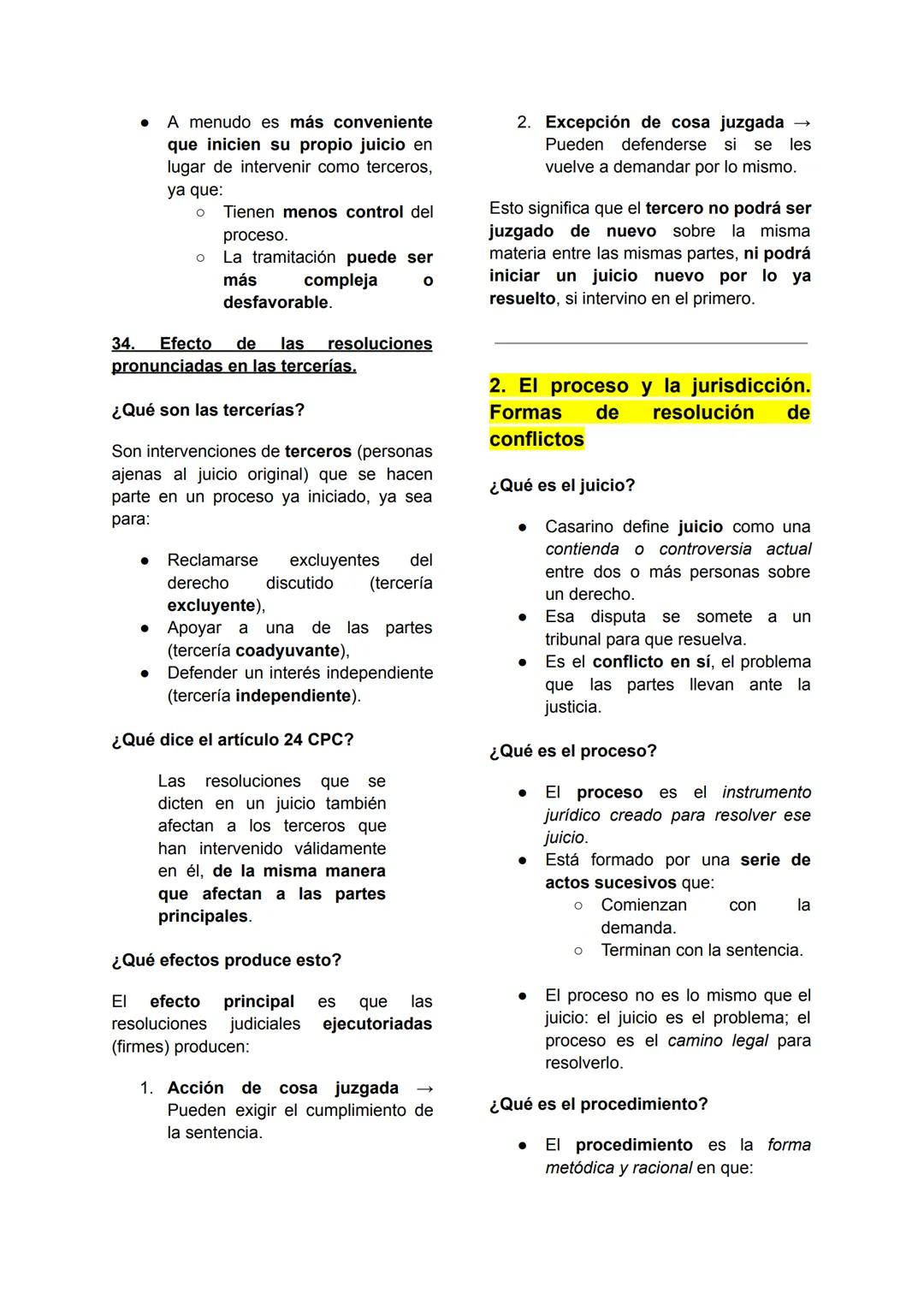 # 1. Elementos del derecho procesal

Mario Casarino, TOMO III, pág 19 - 32

# EL PROCESO Y LAS PARTES

I. El proceso

13. Concepto.

¿Qué es