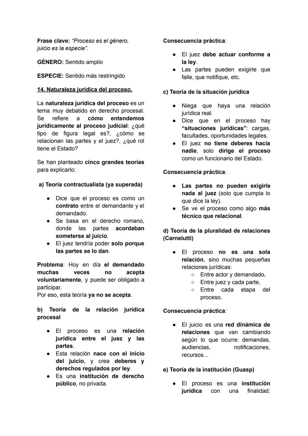 # 1. Elementos del derecho procesal

Mario Casarino, TOMO III, pág 19 - 32

# EL PROCESO Y LAS PARTES

I. El proceso

13. Concepto.

¿Qué es