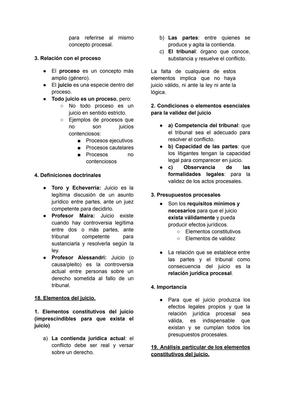 # 1. Elementos del derecho procesal

Mario Casarino, TOMO III, pág 19 - 32

# EL PROCESO Y LAS PARTES

I. El proceso

13. Concepto.

¿Qué es
