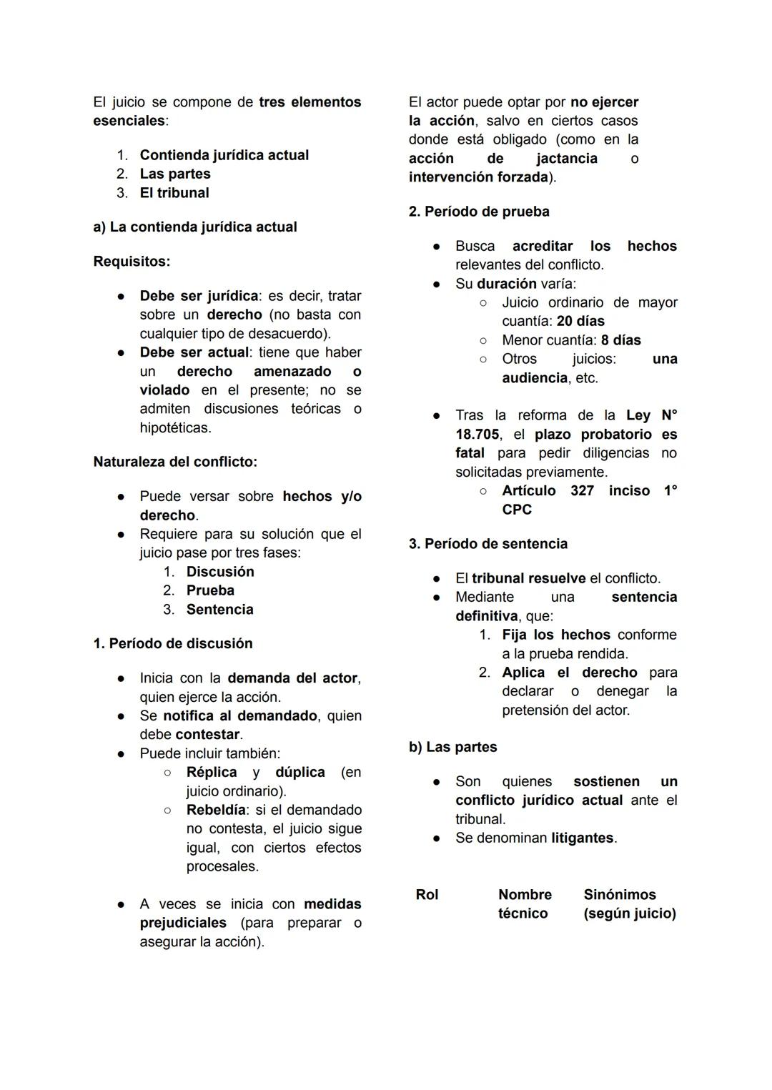 # 1. Elementos del derecho procesal

Mario Casarino, TOMO III, pág 19 - 32

# EL PROCESO Y LAS PARTES

I. El proceso

13. Concepto.

¿Qué es