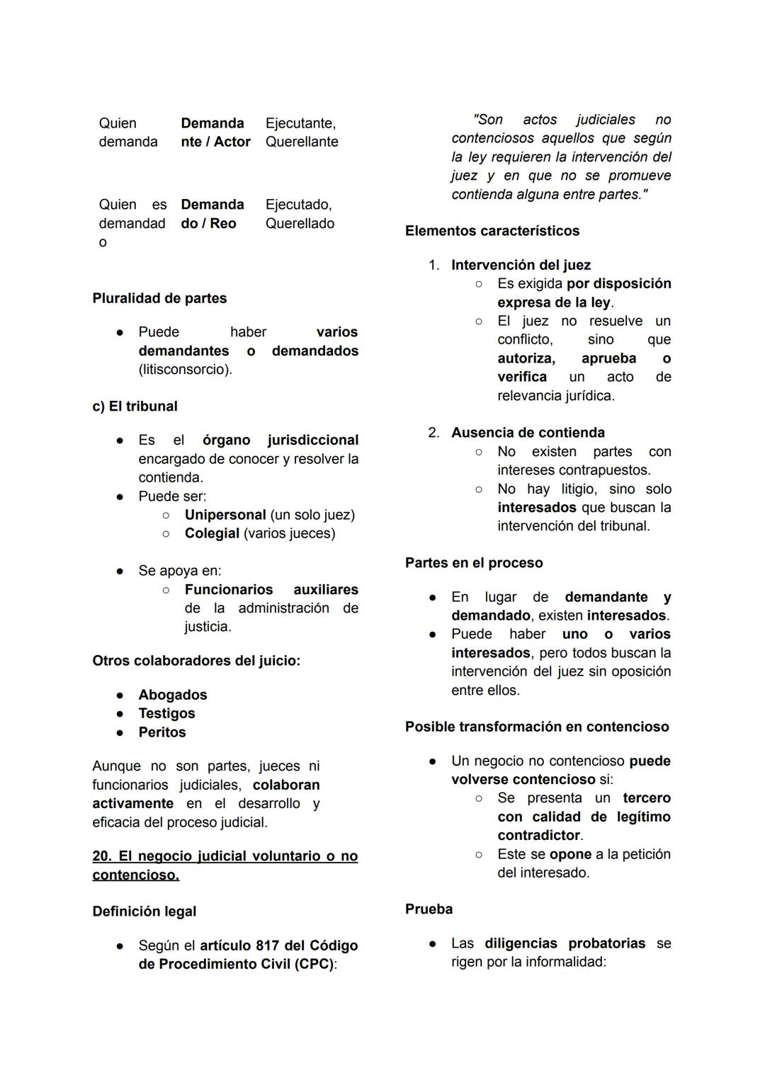 # 1. Elementos del derecho procesal

Mario Casarino, TOMO III, pág 19 - 32

# EL PROCESO Y LAS PARTES

I. El proceso

13. Concepto.

¿Qué es