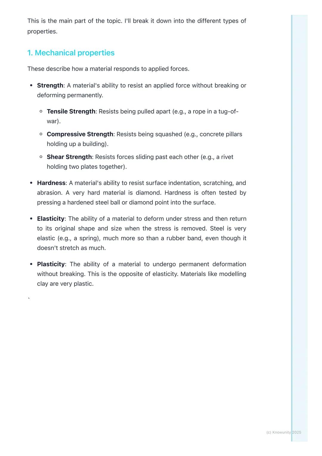 # Properties of Materials

An introduction to material properties

Choosing the right material for a job is one of the most important things