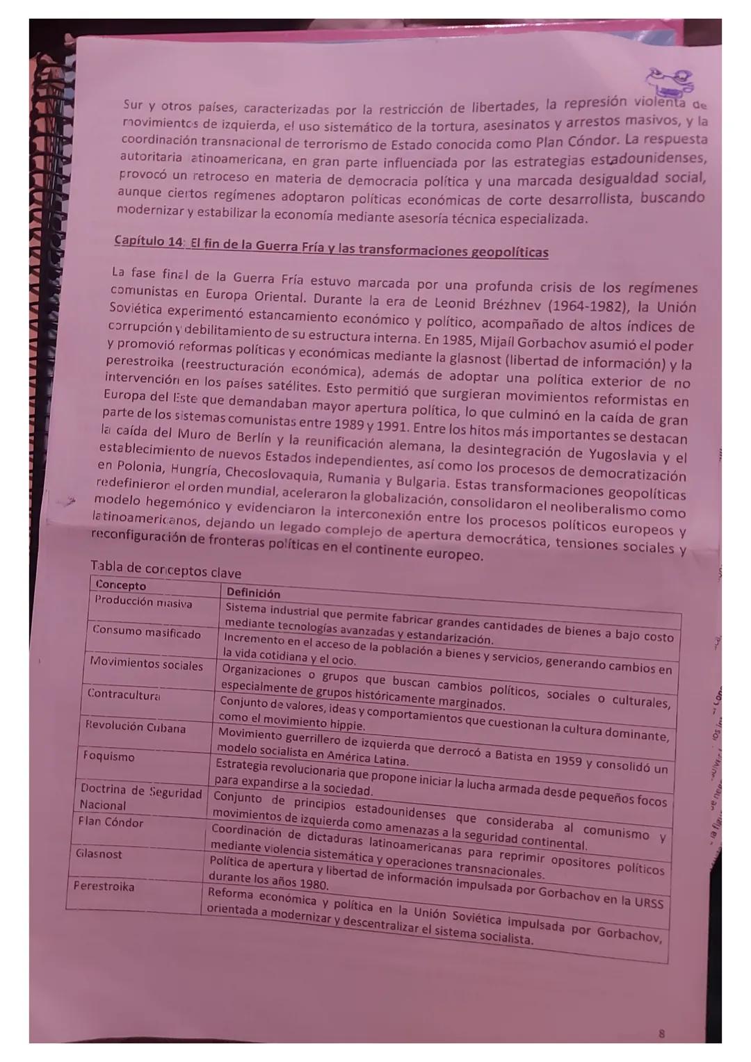 Sur y otros países, caracterizadas por la restricción de libertades, la represión violenta de
movimientos de izquierda, el uso sistemático d