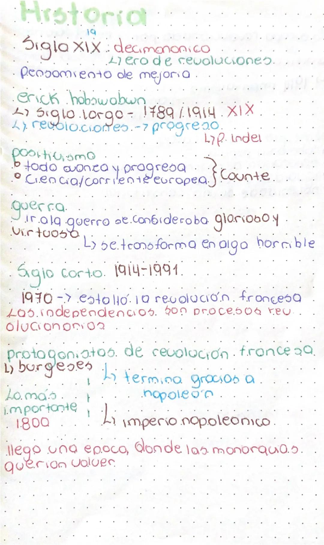 # Historia
19
Siglo XIX: decimononico
- Herode revoluciones.
- Pensamiento de mejoria

erick hobowabwn
- Siglo. Lorgo-1789/1914. XIX
- revbl