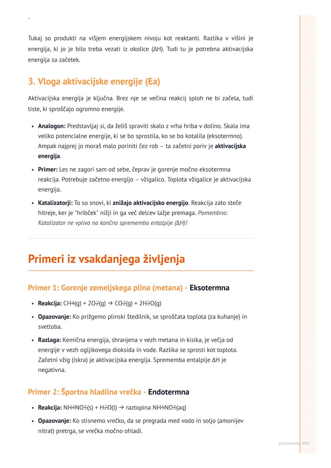 # Energijske spremembe pri
reakcijah

Splošno o energiji pri reakcijah

Vsaka kemijska reakcija je povezana s spremembo energije. Nobena sno
