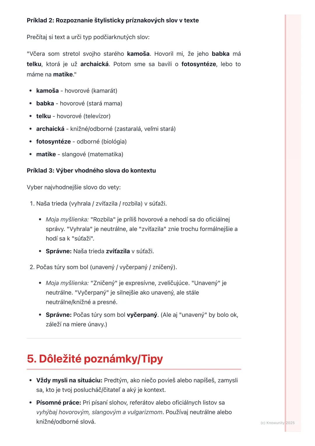 # Štylistické rozvrstvenie
slovnej zásoby

1. Prehľad

Štylistické rozvrstvenie slovnej zásoby je o tom, ako sa slová v našom jazyku
delia p