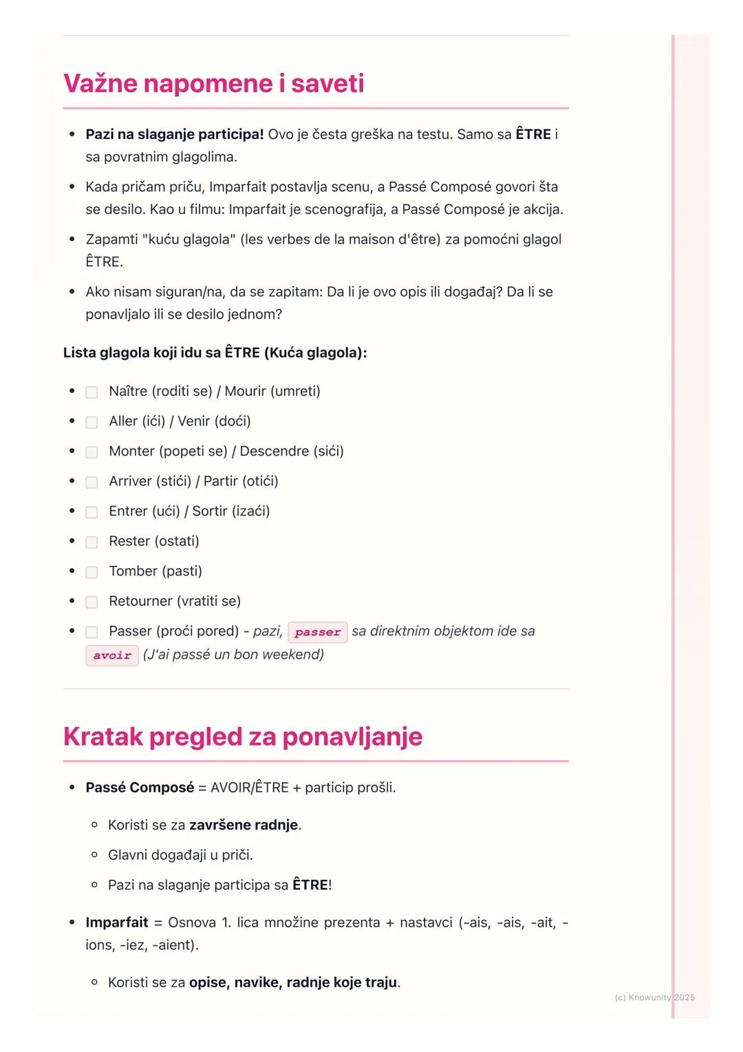 # Prošla vremena: Passé
Composé i Imparfait

Uvod u prošla vremena

U francuskom jeziku postoje dva glavna prošla vremena koja se koriste za