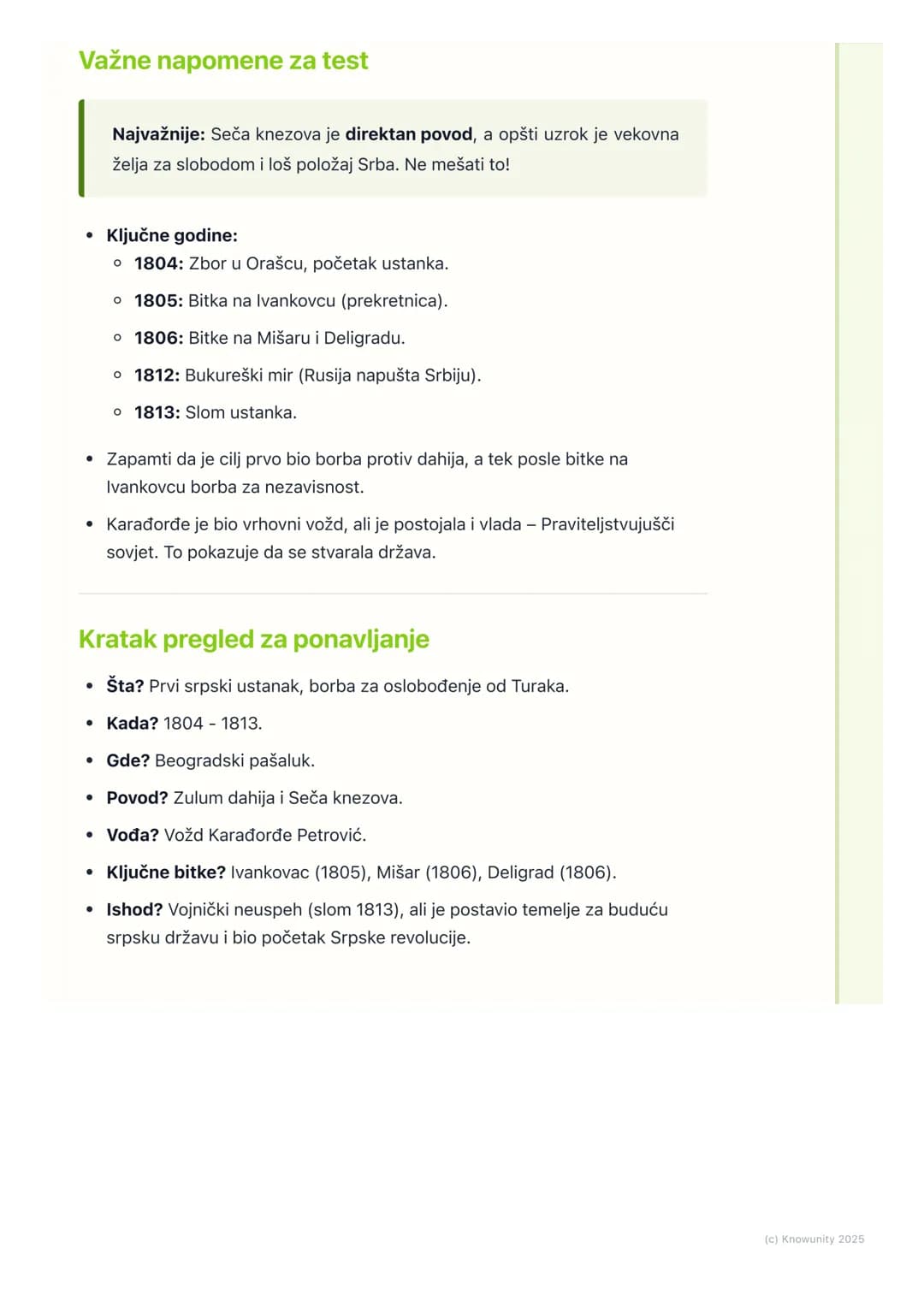 # Prvi srpski ustanak: uzroci,
vođe i značaj

Uvod u Prvi srpski ustanak

Prvi srpski ustanak je bio masovni oružani otpor Srba protiv Osman