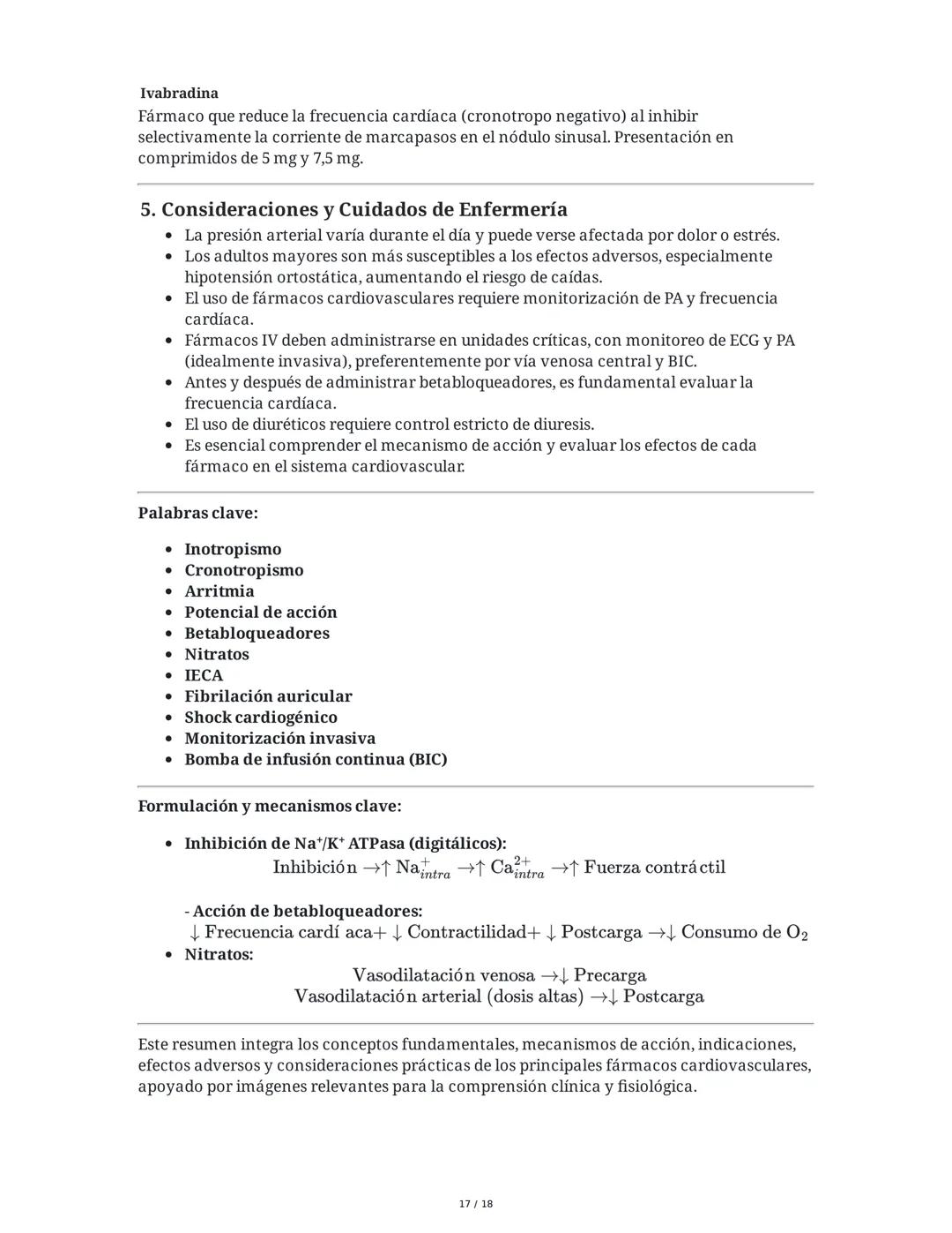 Farmacología Cardiovascular: Inótropos, Antianginosos y
Antiarrítmicos
1. Introducción y Clasificación General
La farmacología cardiovascula