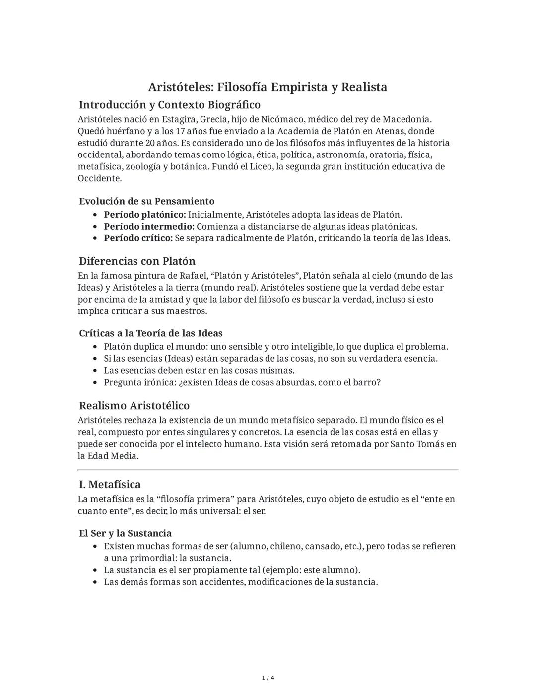 Aristóteles: Filosofía Empirista y Realista
Introducción y Contexto Biográfico
Aristóteles nació en Estagira, Grecia, hijo de Nicómaco, médi