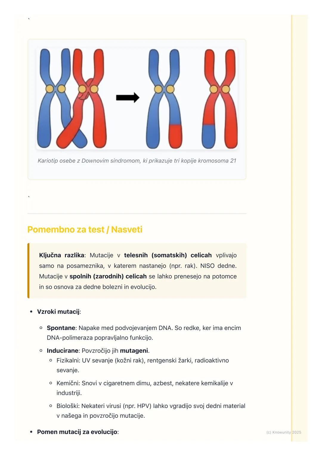 # Mutacije

Kaj so mutacije?

Mutacije so trajne spremembe v dednem materialu (DNA). So naključne in
se lahko zgodijo v katerikoli celici. S
