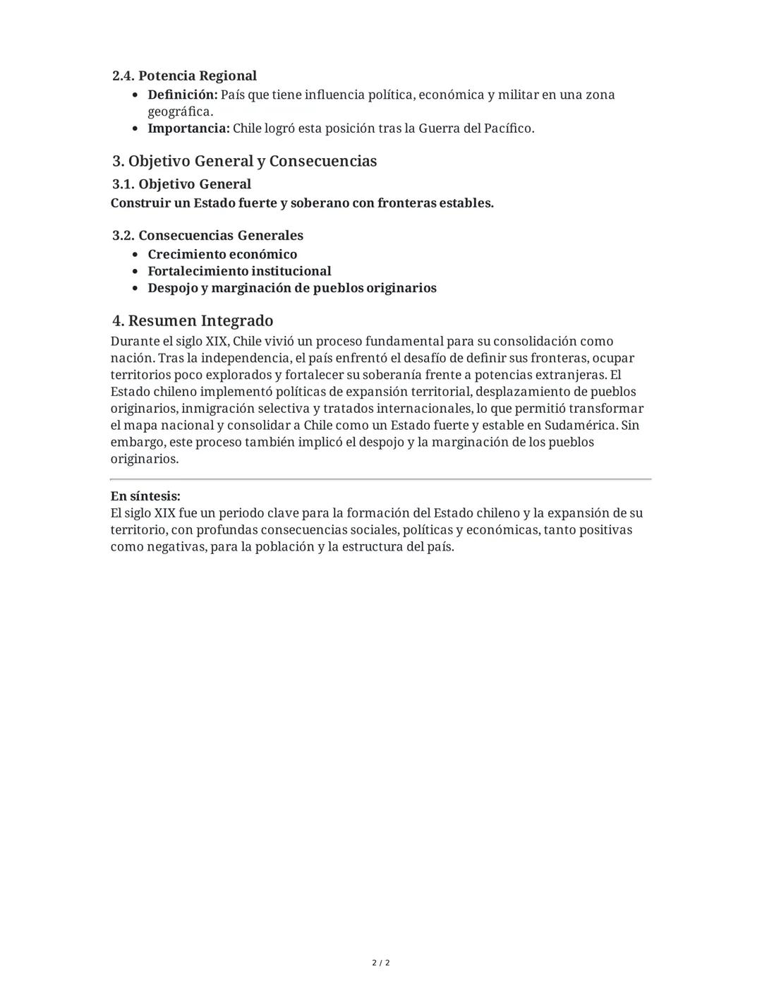 # Resumen de los Contenidos sobre Chile en el Siglo XIX

1. Chile en el Siglo XIX: Un País en Construcción

Durante el siglo XIX, Chile atra