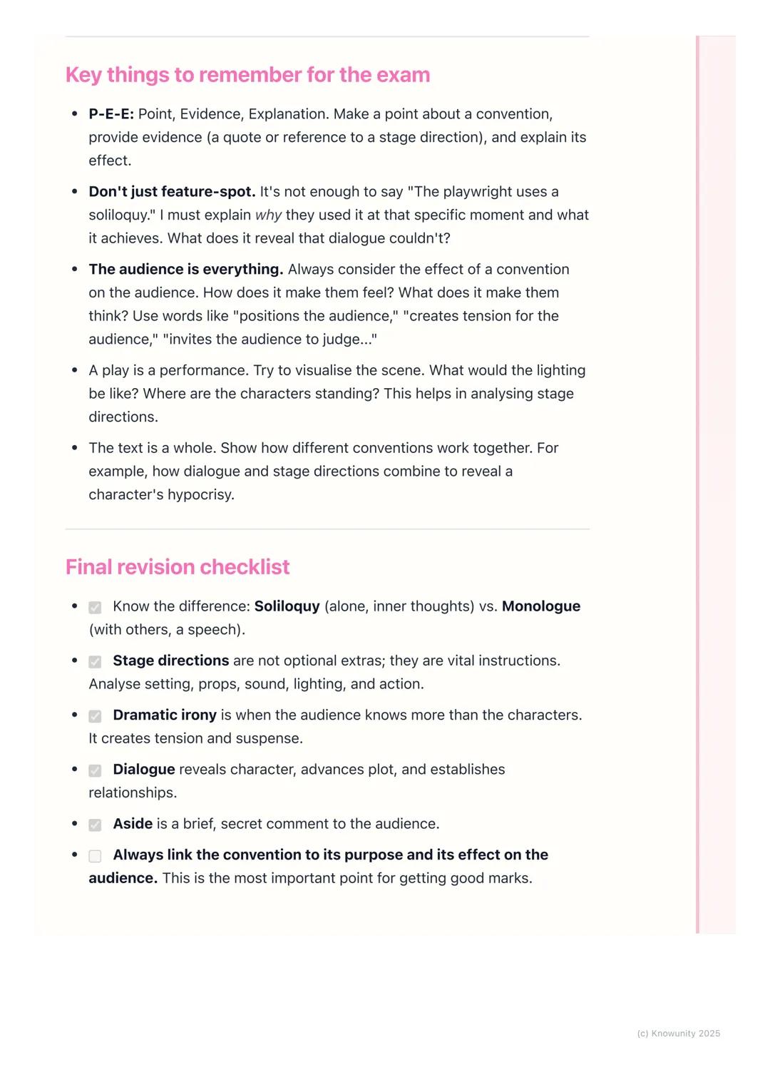 # Dramatic Conventions (for
plays)

Introduction to dramatic conventions

Plays are written to be performed, not just read. Dramatic convent