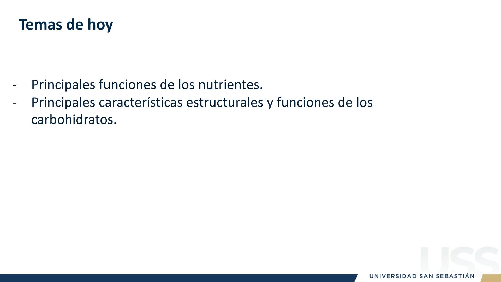 RAZON
VERDAD

+++
1989
UNIVERSIDAD
SAN SEBASTIAN
Ilumina el futuro

DBIO1092:
BIOQUÍMICA GENERAL
TEÓRICO RAZON
VERDAD
+++
1989
UNIVERSIDAD
S