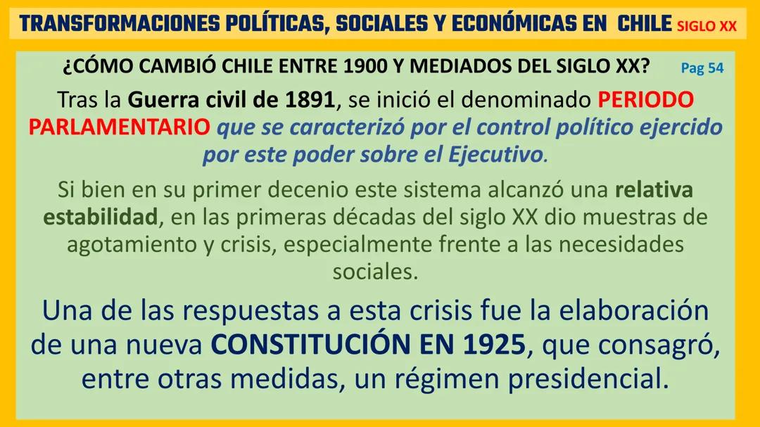 El Parlamentarismo en Chile: Cambios y Transformaciones