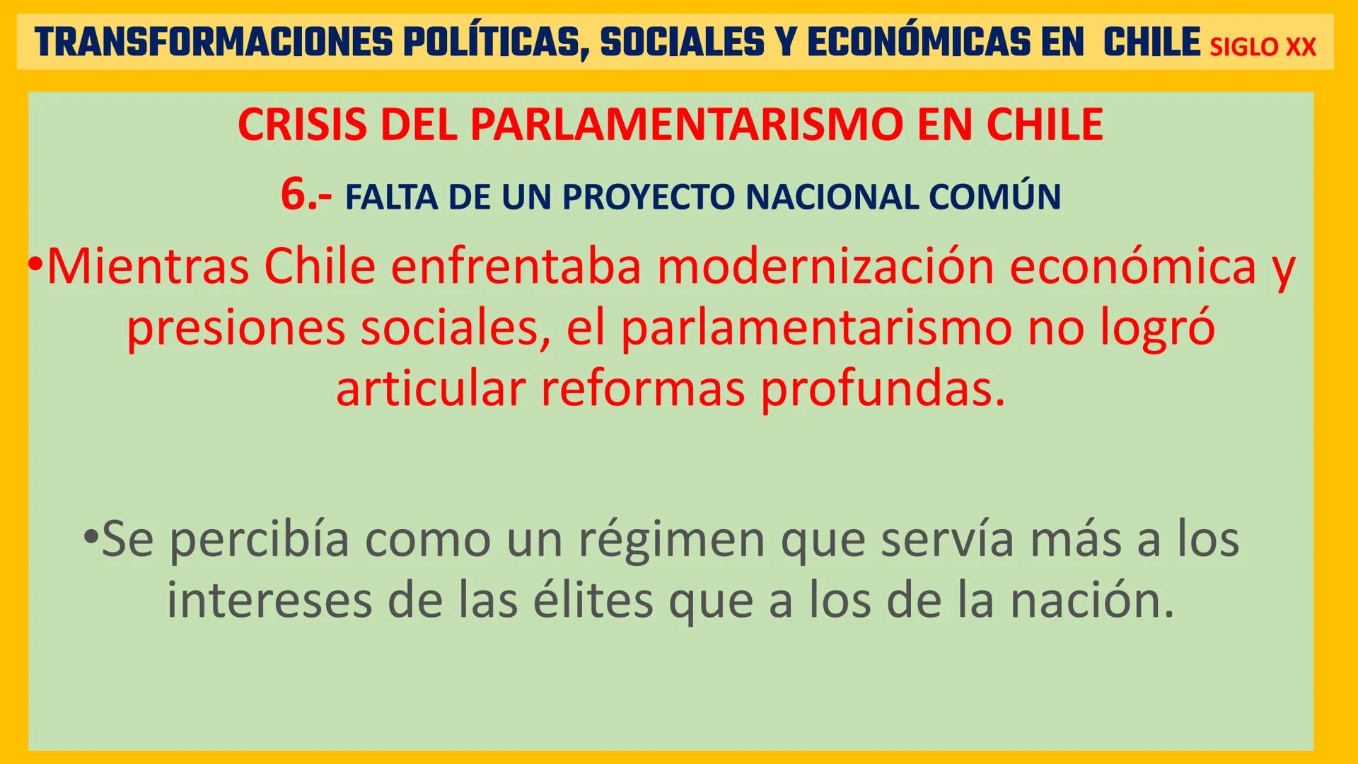 # TRANSFORMACIONES POLÍTICAS, SOCIALES Y ECONÓMICAS EN CHILE SIGLO XX

¿CÓMO CAMBIÓ CHILE ENTRE 1900 Y MEDIADOS DEL SIGLO XX? Pag 54

Tras l