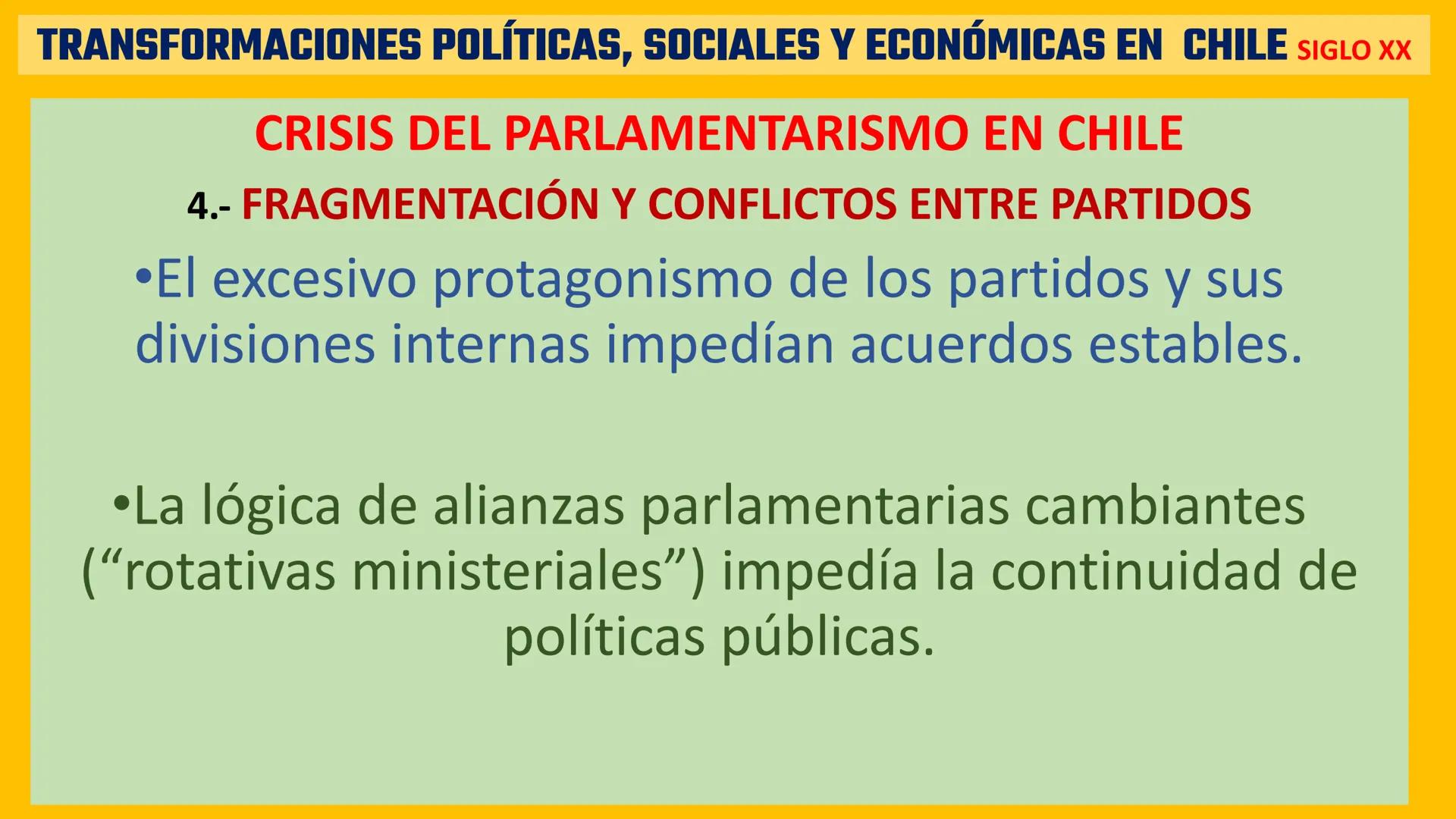 # TRANSFORMACIONES POLÍTICAS, SOCIALES Y ECONÓMICAS EN CHILE SIGLO XX

¿CÓMO CAMBIÓ CHILE ENTRE 1900 Y MEDIADOS DEL SIGLO XX? Pag 54

Tras l