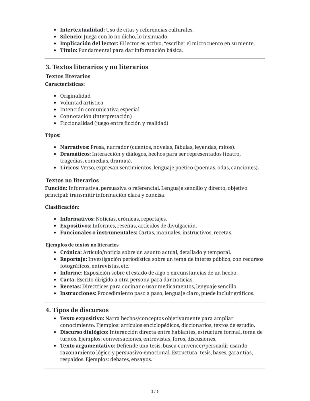 Unidad 2: Lenguaje
Contenidos Principales
* Intertextualidad
* Textos literarios y no literarios y su clasificación
* Hechos y opiniones
* H