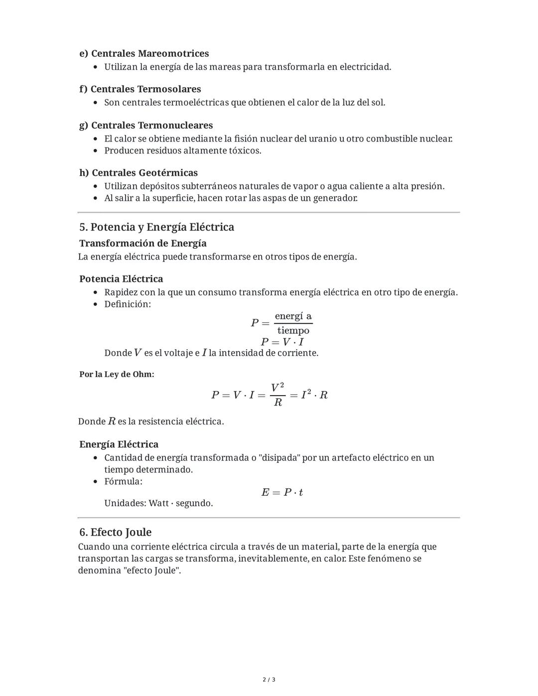 Resumen de Apuntes: Generación y Uso de Energía Eléctrica
1. Principios Fundamentales
Objetivo
Asociar el estudio de la energía eléctrica al