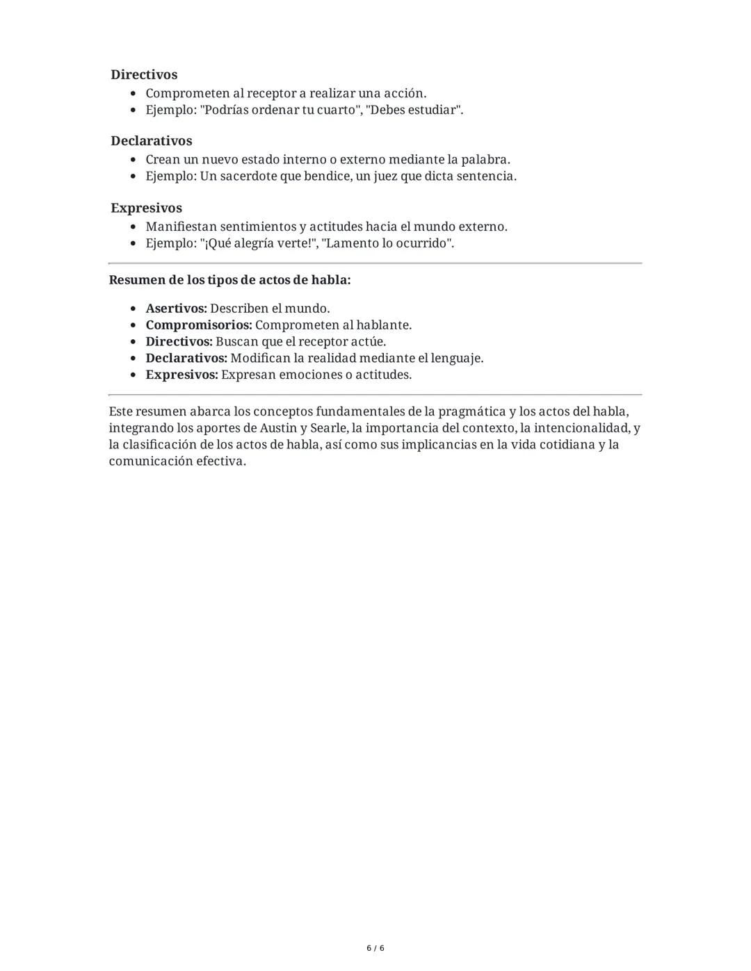 --- OCR Start ---
PRAGMÁTICA I: ACTOS DEL HABLA
1. Introducción a la Pragmática y los Actos del Habla
La pragmática es la rama de la lingüís