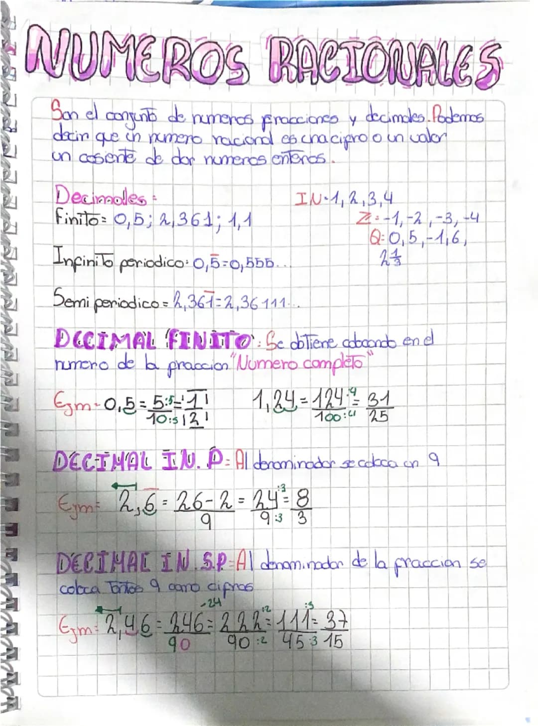 Matemáticas primero medio