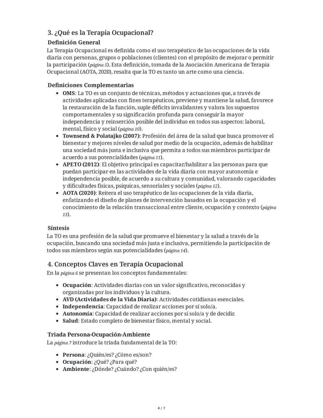 Resumen Completo: Introducción a la Terapia Ocupacional
1. Presentación e Introducción General
La presentación inicia con una bienvenida a l