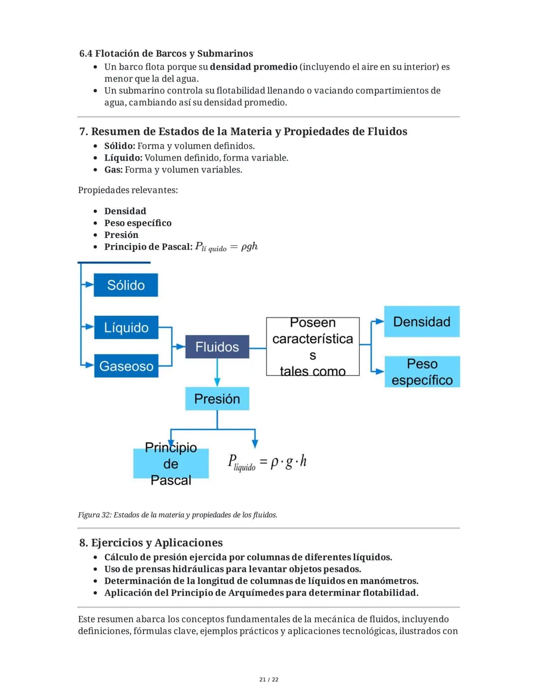 --- OCR Start ---
Mecánica de Fluidos
1. Introducción a la Mecánica de Fluidos
Un fluido es cualquier sustancia que puede fluir, es decir, l