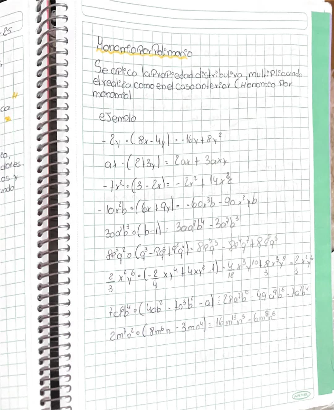 Clase :23
Obj: Demostrar que comprenda multiplicaciones
de expresiones algebraicas
Multiplicaciones de expresiones algebraicas
Para multipli