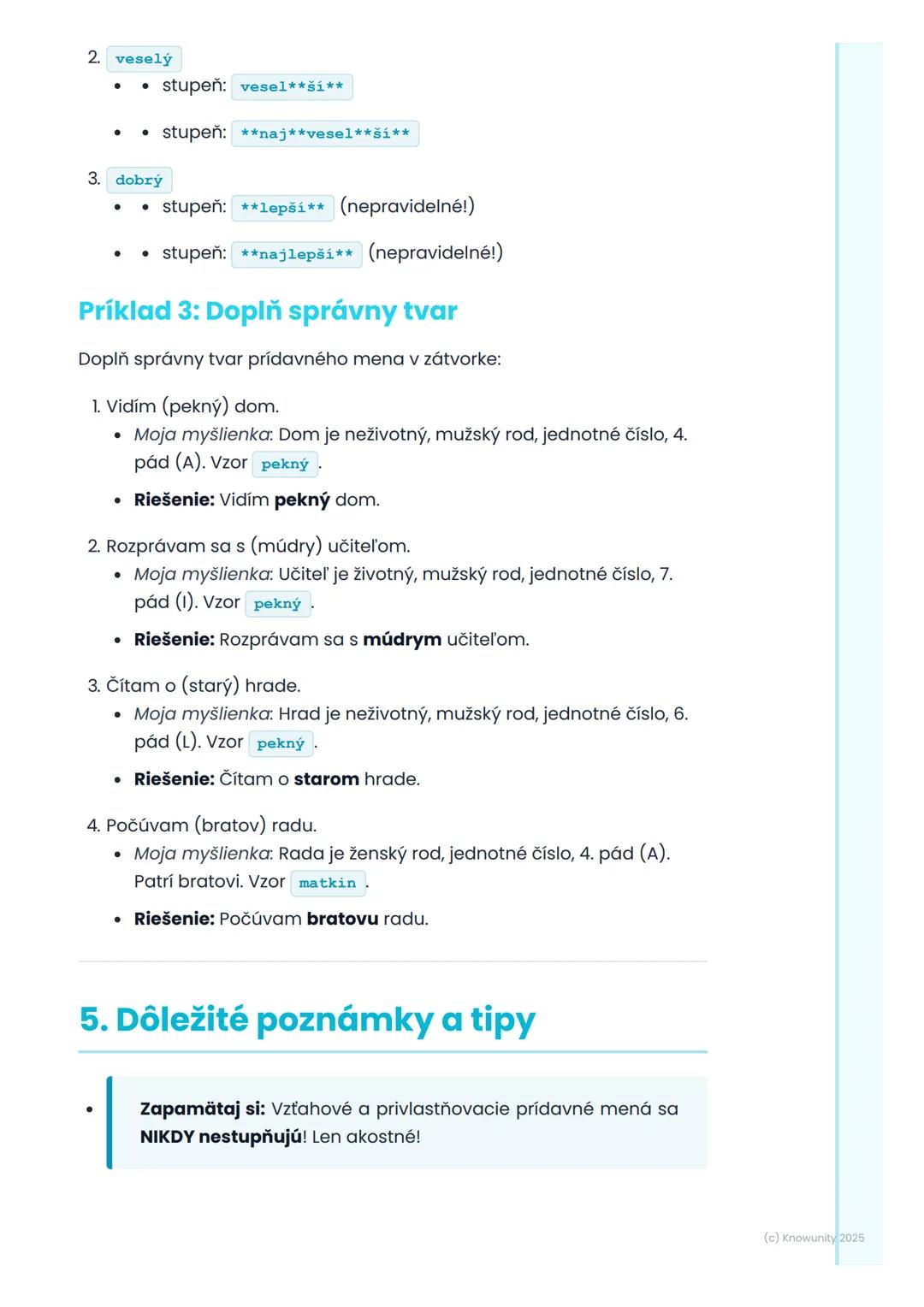 # Prídavné mená

## 1. Úvod do prídavných mien

Prídavné mená sú veľmi dôležité slová v slovenčine! Pomáhajú nám
opisovať podstatné mená - č