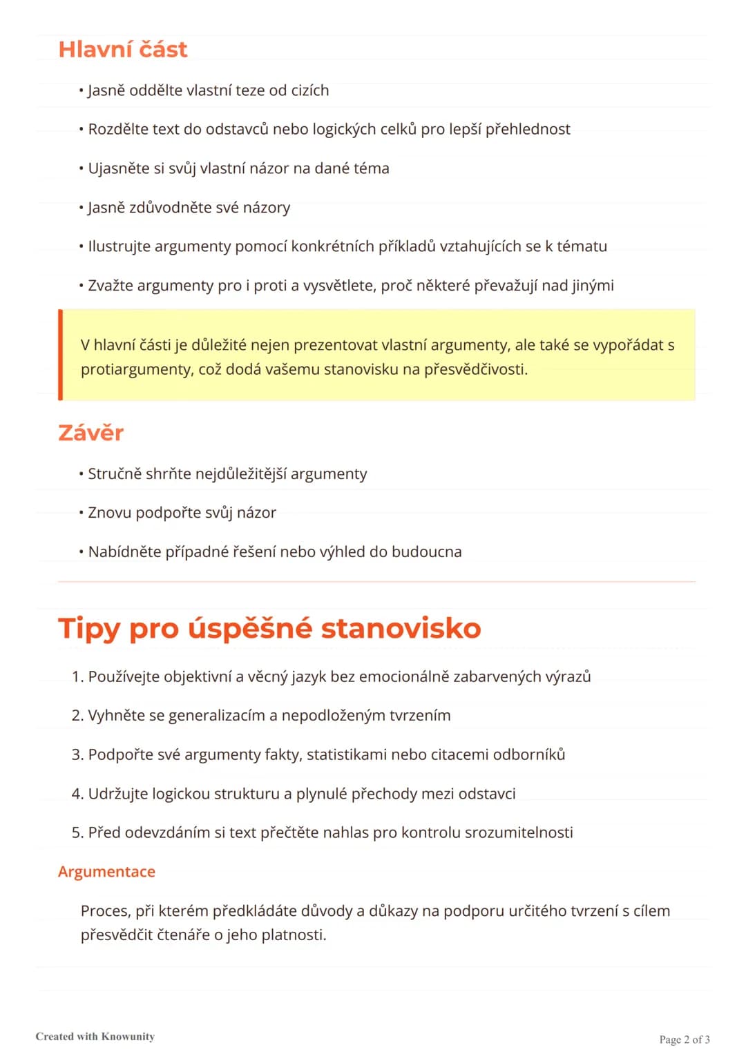 # Jak napsat stanovisko

Tipy, jak napsat a nejlépe strukturovat stanovisko nebo argumentační esej.

# Jak napsat stanovisko

Stanovisko (ne