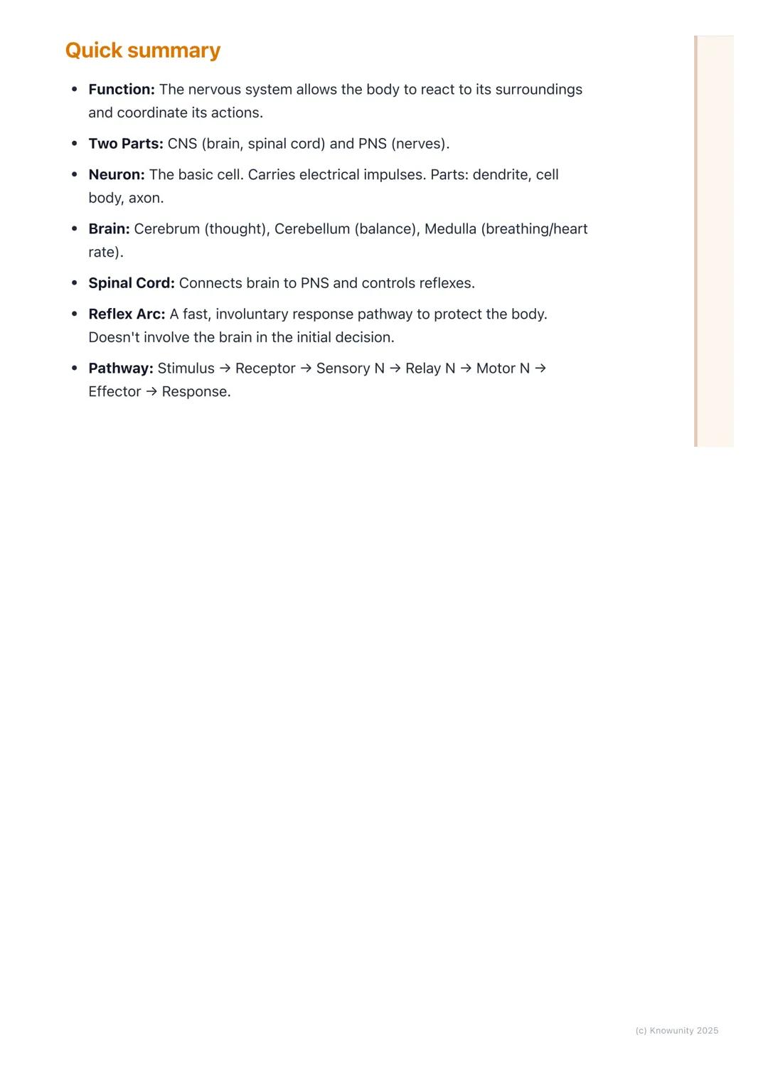 # The Nervous System

An introduction to the nervous system

The nervous system is our body's main control and communication system. It's
in