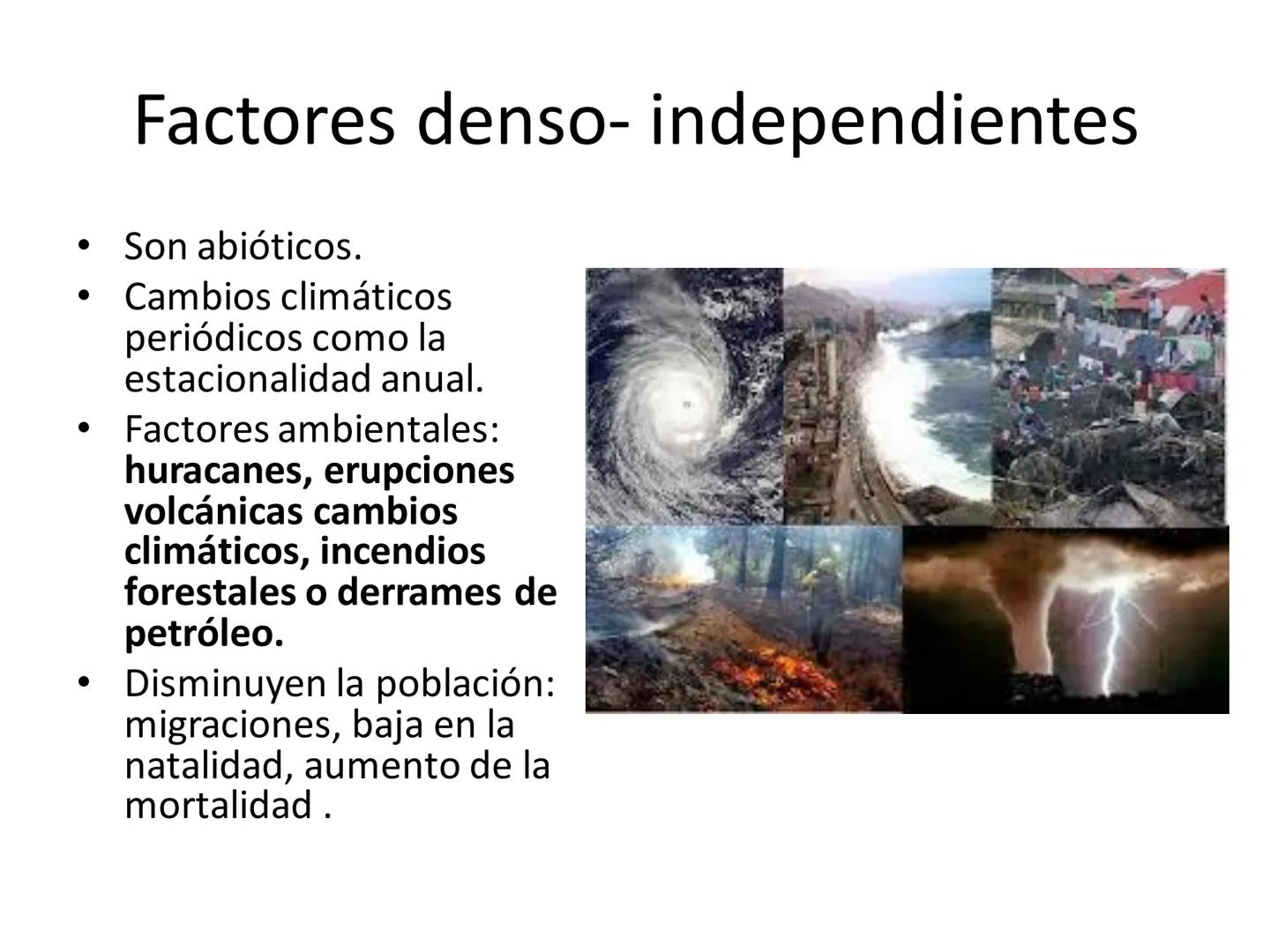 Dinámica de poblaciones y
comunidades.

Describir las características propias de una población y los factores que la regulan:
* densidad y a