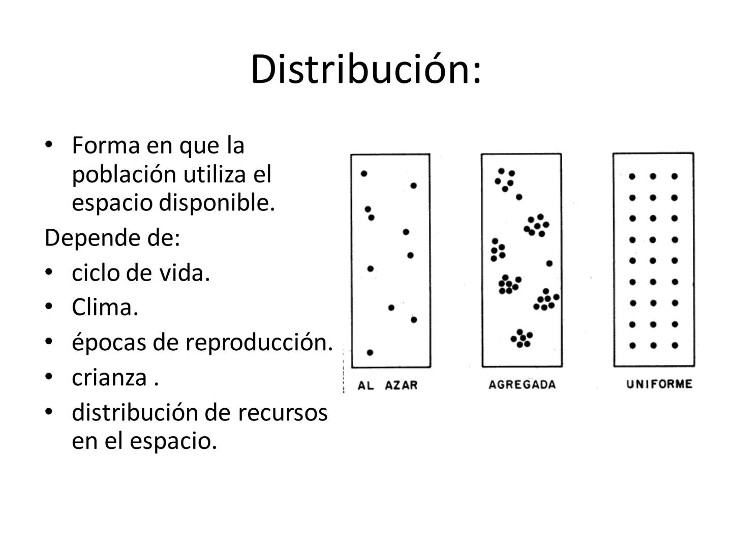 Dinámica de poblaciones y
comunidades.

Describir las características propias de una población y los factores que la regulan:
* densidad y a