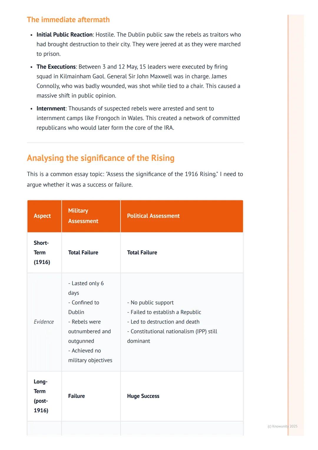# The 1916 Rising

## Context and overview of the Rising

The 1916 Rising was an armed insurrection in Dublin during Easter Week, aimed at
e