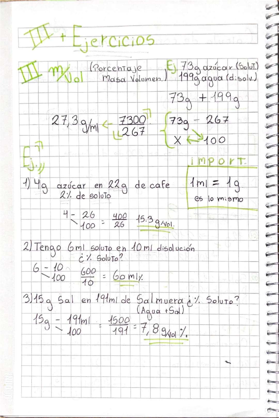 Calculo de concentración
m/m % Porcentaje
Masa
04-06
Disolución:
Disolutot Solvente
formala
cant. de soluto (g)
en 100 g. de disol.
hum. de 
