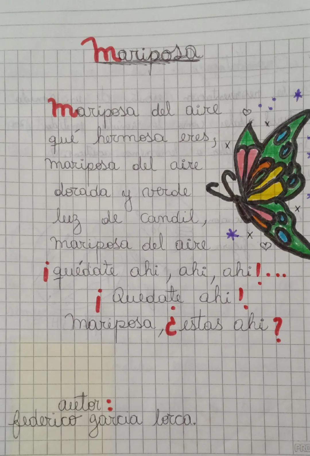 Mariposa
Mariposa del aire ♡
qué hermosa eres,
mariposa del aire
dorada y verde
luz de candil,
mariposa del aire.
♡
*X
♡
¡quédate ahi, ahi, 