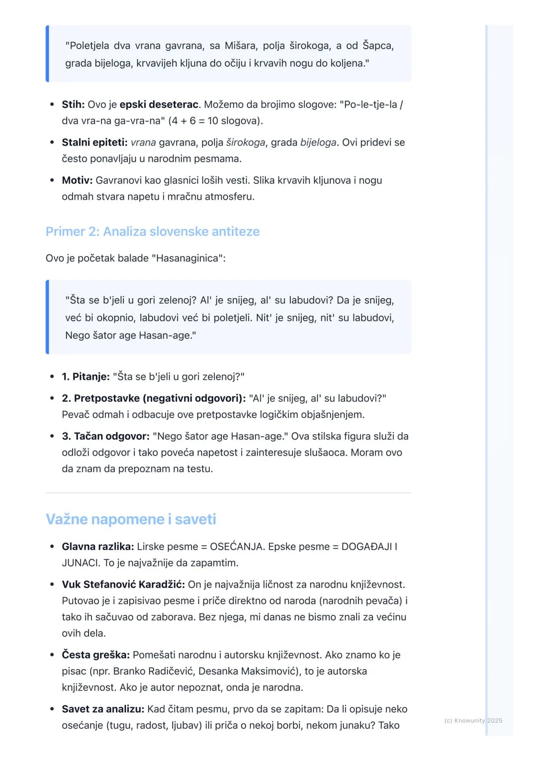 # Narodna književnost

Uvod u narodnu književnost

Narodna književnost, koja se još zove i usmena književnost, nastala je davno u
narodu. Pr