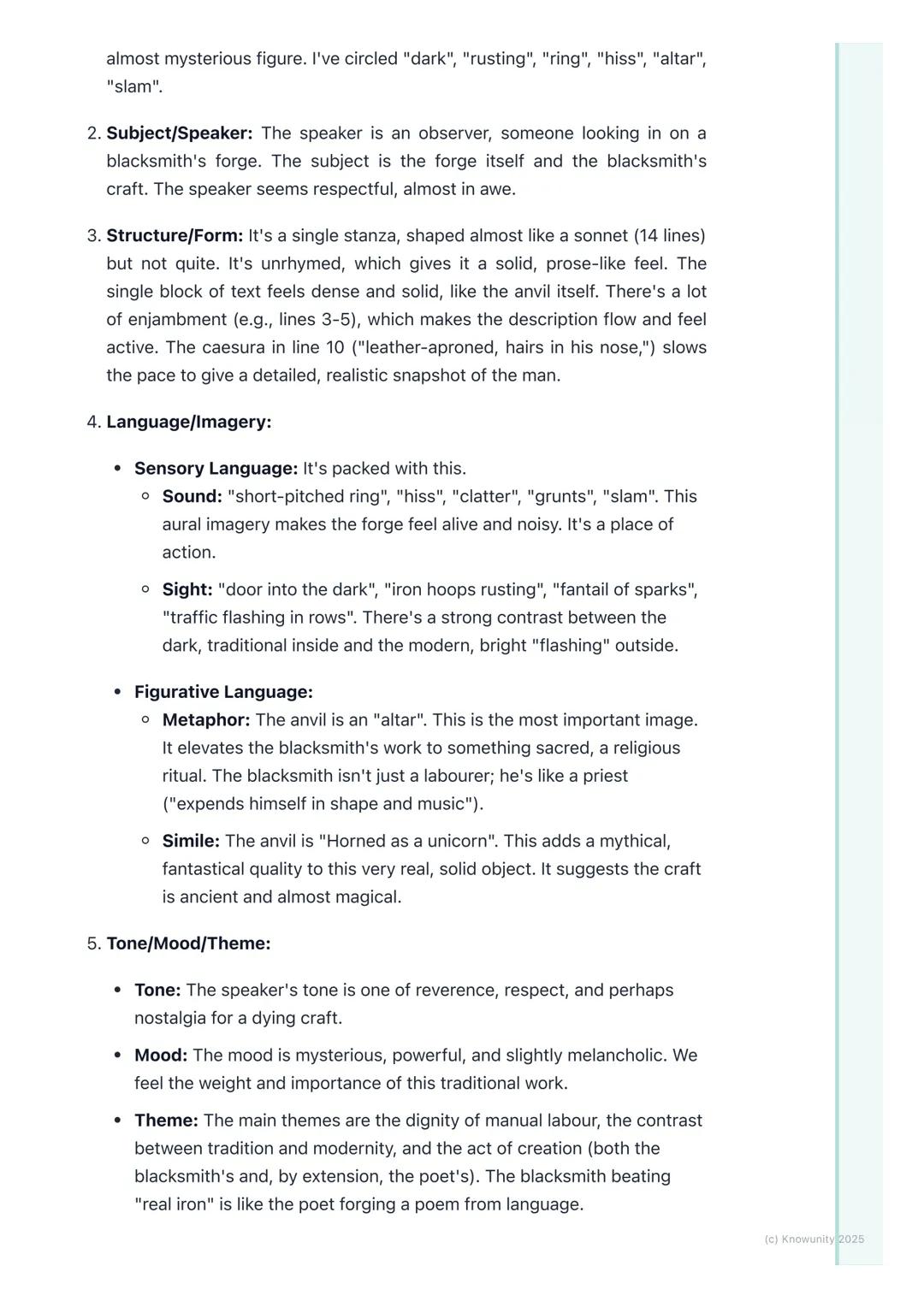 # Analysing Unseen Poetry

My approach to unseen poetry

This is a key part of the exam, so I need a solid, repeatable strategy. The goal
is
