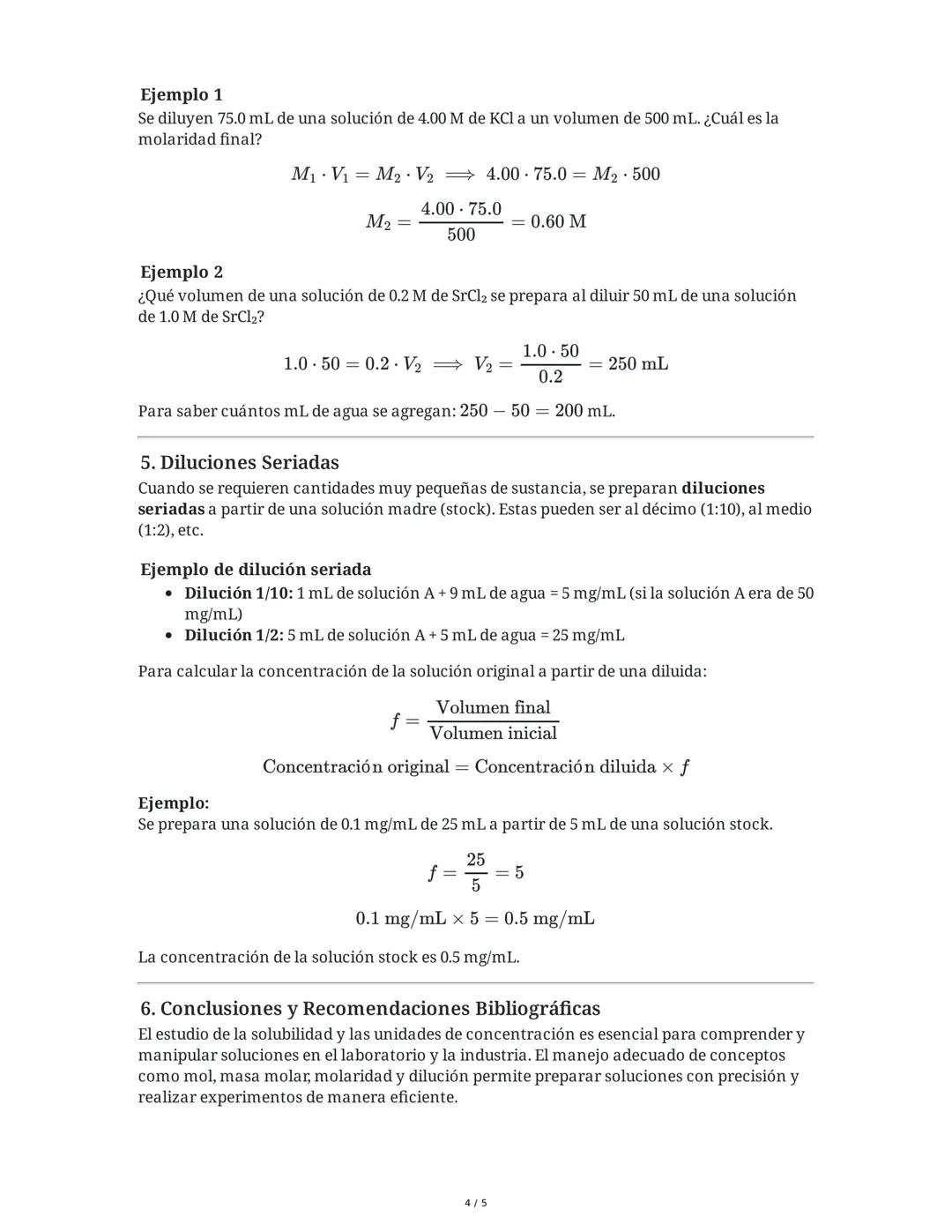 ## Solubilidad y Unidades de Concentración

### 1. Introducción a la Solubilidad

La solubilidad es un concepto fundamental en química que d