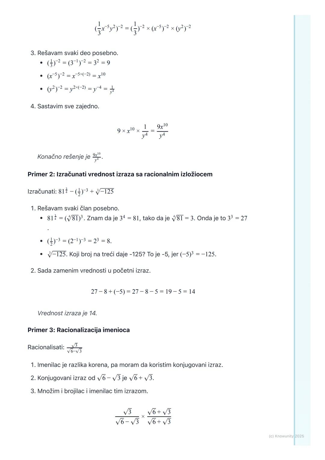 # Stepenovanje i korenovanje

Uvod i ponavljanje

Stepenovanje je skraćeni način pisanja ponovljenog množenja istog broja.
Korenovanje je su