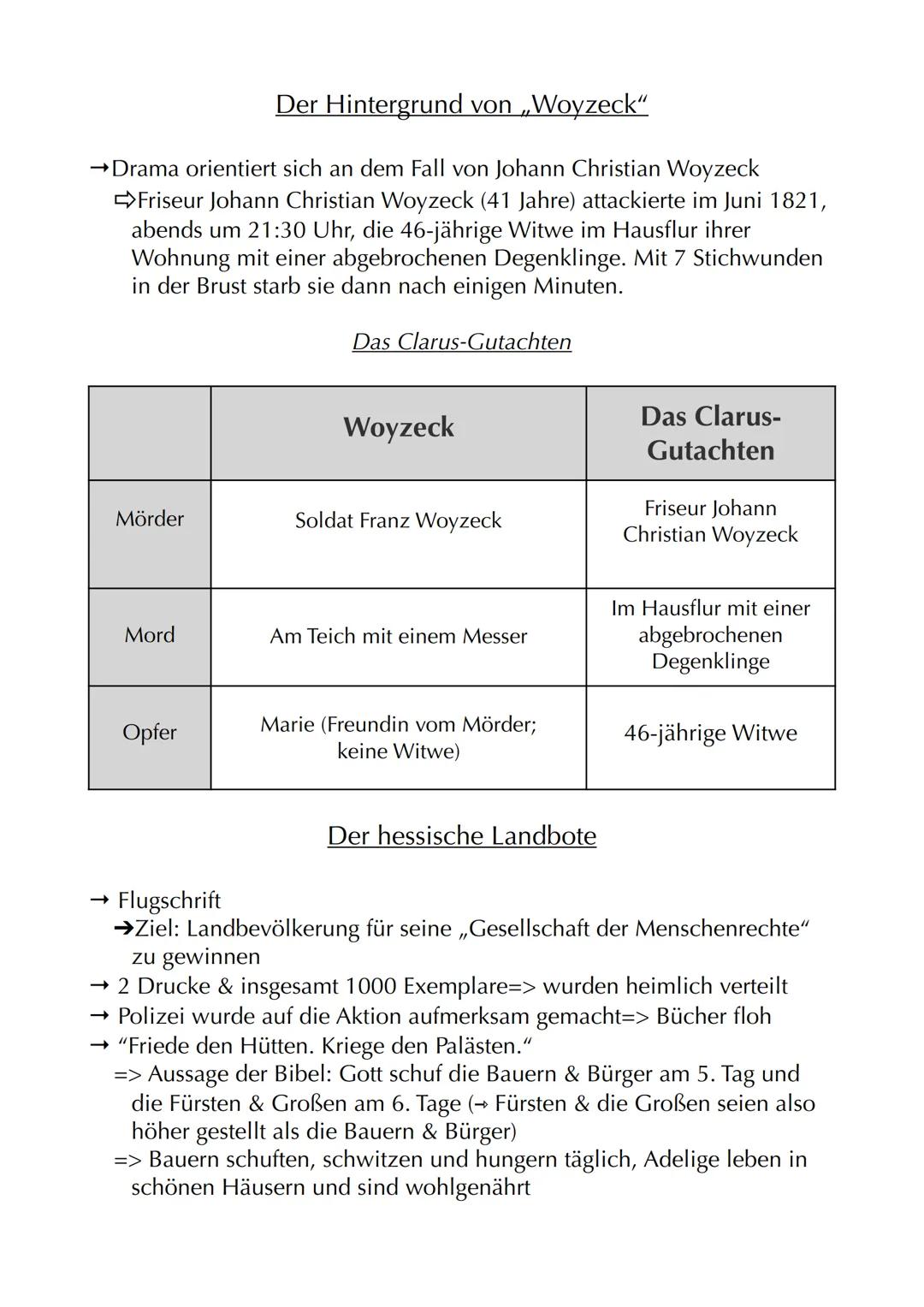 # Georg Büchner: Woyzeck

Autor: Georg Büchner
Jahr: (1836)1837
Textsorte: Dramenfragment (aufgrund seines frühen Todes)
Literaturepoche: Vo