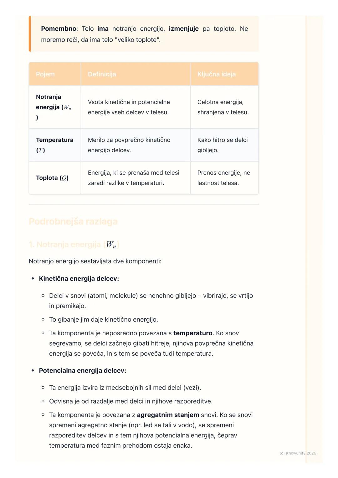 ## 5.2. Notranja energija in
toplota

Uvod v notranjo energijo in toploto

Pogosto v vsakdanjem življenju uporabljamo besedi "toplota" in "t