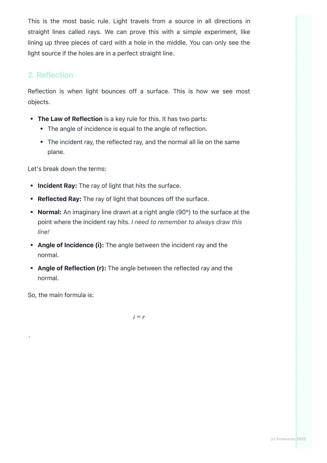 # Light and Optics

## Introduction to light

Light is a type of energy that lets us see the world around us. It travels very,
very fast and